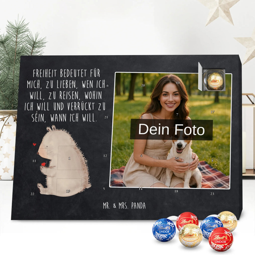 Personalisierter Schoko Foto Adventskalender Bär Marienkäfer Personalisierter Schoko Foto Adventskalender, Teddybär, Teddy, Bär, Freiheit, Liebe, Das Leben Ist schön, Motivation, Marienkäfer