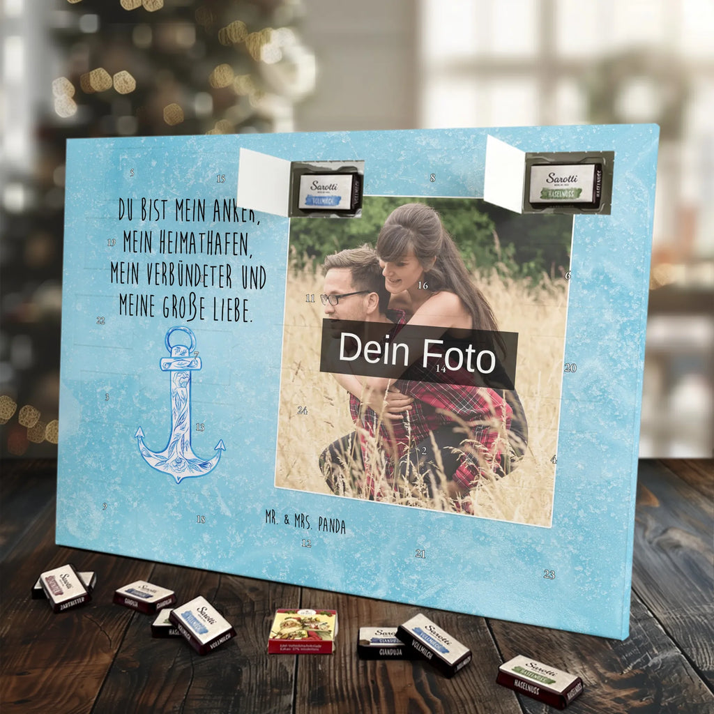 Personalisierter Schoko Foto Adventskalender Anker Blau Personalisierter Schoko Foto Adventskalender, Gute Laune, Lustige Sprüche, Tiere, Tiermotive