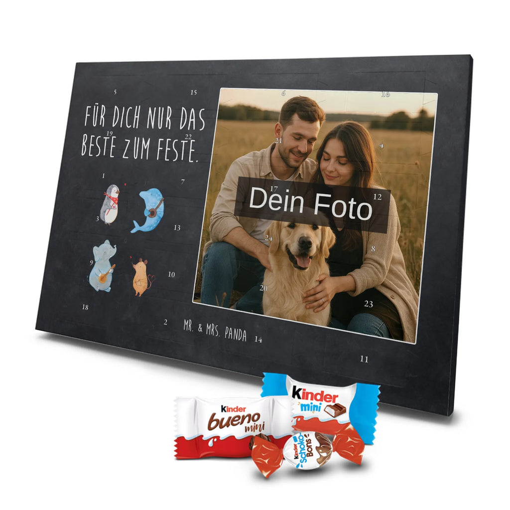Personalisierter Schoko Foto Adventskalender Big Band Personalisierter Schoko Foto Adventskalender, Gute Laune, Lustige Sprüche, Tiere, Tiermotive, Maus, Musikanten, Elefant, Gitarre, Triangel, Hund, Delfin, Musik, Band, Pinguin