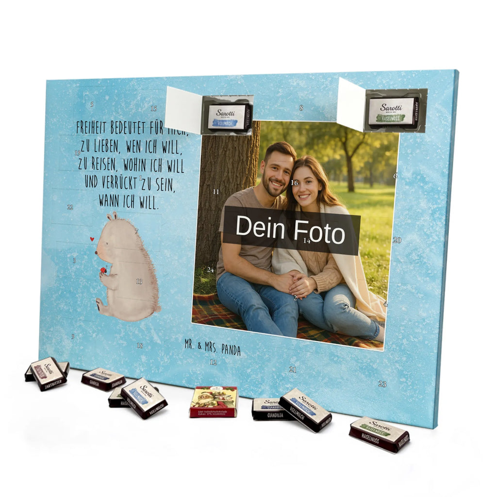 Personalisierter Schoko Foto Adventskalender Bär Marienkäfer Personalisierter Schoko Foto Adventskalender, Teddybär, Teddy, Bär, Freiheit, Liebe, Das Leben Ist schön, Motivation, Marienkäfer
