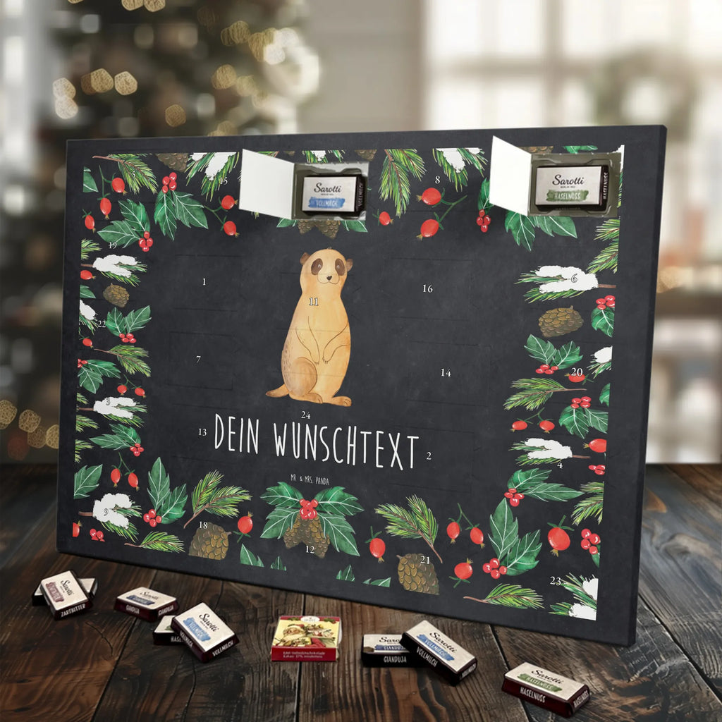 Personalisierter Schoko Adventskalender Erdmännchen Adventskalender mit Namen, Personalisierter Adventskalender, Wildtiere, Afrika, Weltreise, Roadtrip, Afrikareise, Reisen, Spruch, Traveling, Erdmännchen
