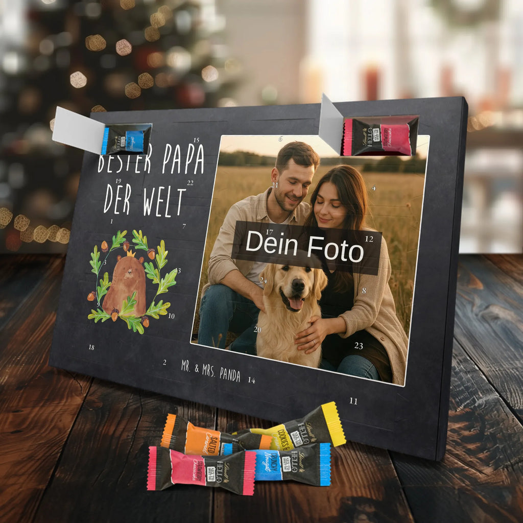 Personalisierter Schoko Foto Adventskalender Bär König Personalisierter Schoko Foto Adventskalender, Teddybär, Teddy, Bär, Vater, Bester Vater, Dad, Vatertag, Daddy, Bester Papa, Papa Bär, Papi, Weltbester Papa, Papa