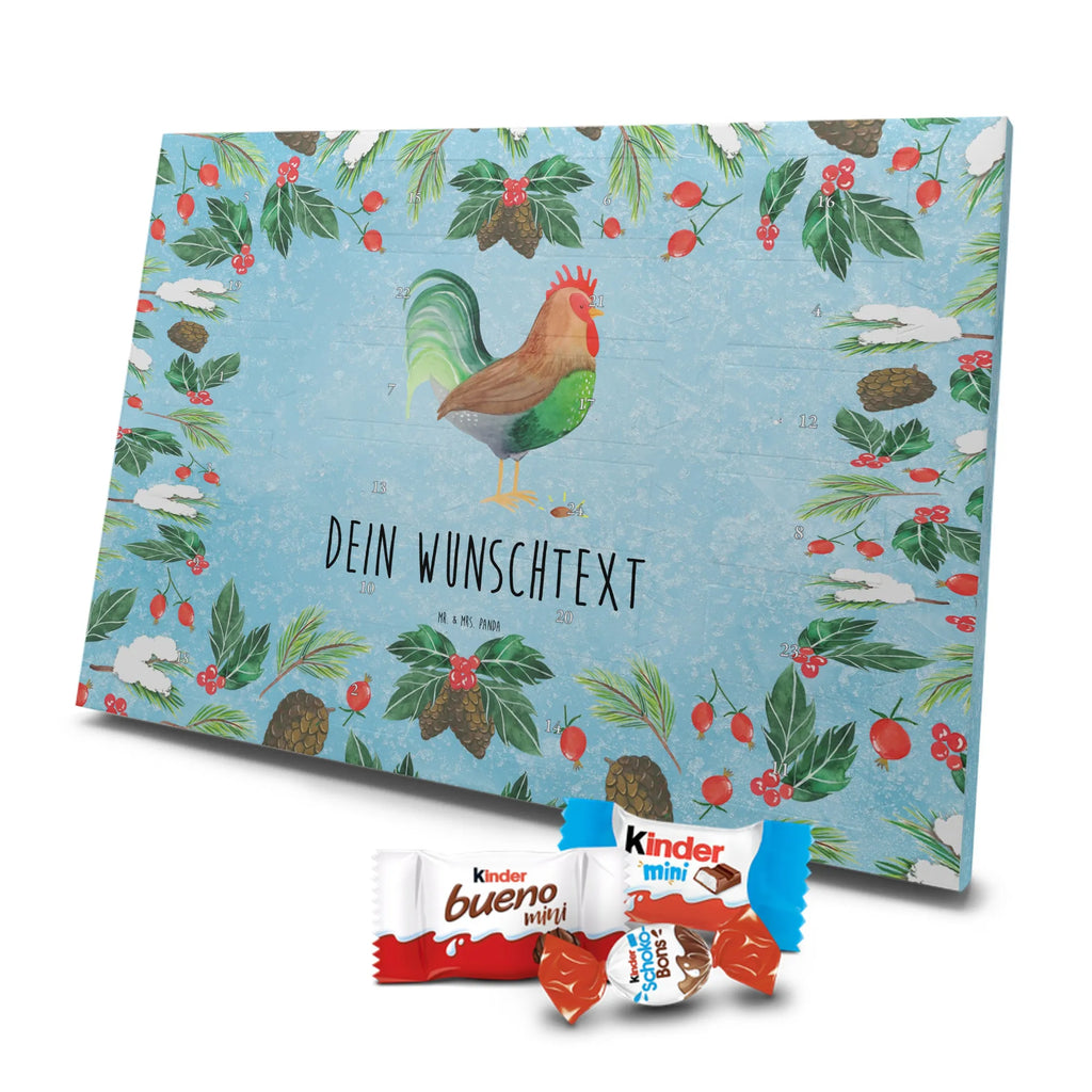 Personalisierter Schoko Adventskalender Hahn Korn Personalisierter Adventskalender, Adventskalender mit Namen, Landwirt, Landwirtin, Hoftiere, Bauernhof, Henne, Natur, Korn, Hahn, Eier