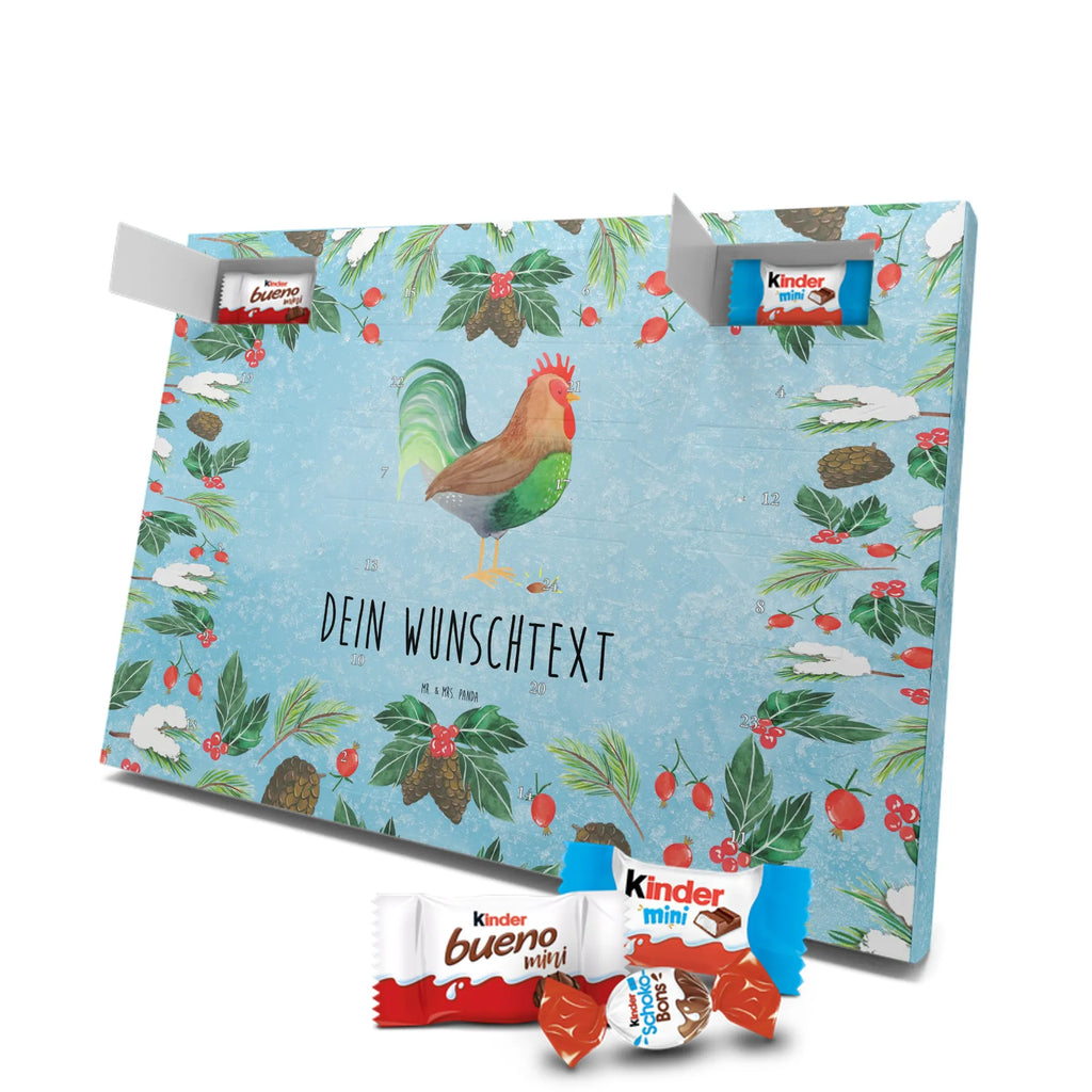 Personalisierter Schoko Adventskalender Hahn Korn Personalisierter Adventskalender, Adventskalender mit Namen, Landwirt, Landwirtin, Hoftiere, Bauernhof, Henne, Natur, Korn, Hahn, Eier