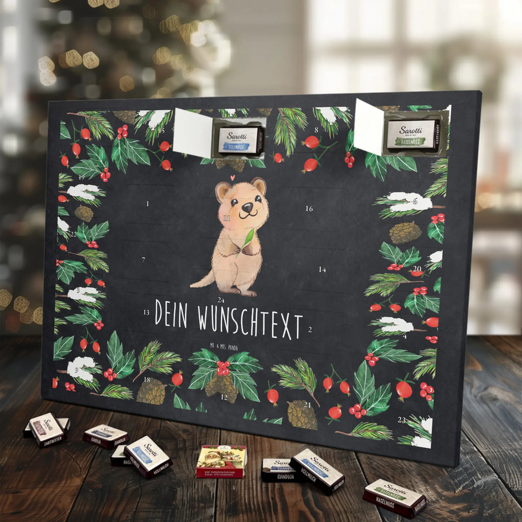 Adventskalender mit Namen Quokka Happy Personalisierter Adventskalender, Adventskalender mit Namen, Tiere, Tiermotive, Lustige Sprüche, Gute Laune, Quokka, Verschieben, Aufschieberitis, Dinge Erledigen, Niedliches Tier, Lustiger Spruch