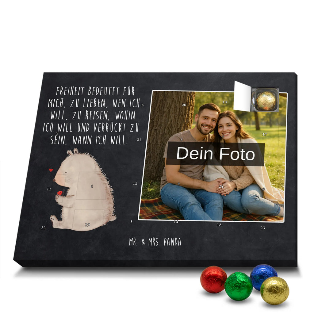 Personalisierter Schoko Foto Adventskalender Bär Marienkäfer Personalisierter Schoko Foto Adventskalender, Teddybär, Teddy, Bär, Freiheit, Liebe, Das Leben Ist schön, Motivation, Marienkäfer