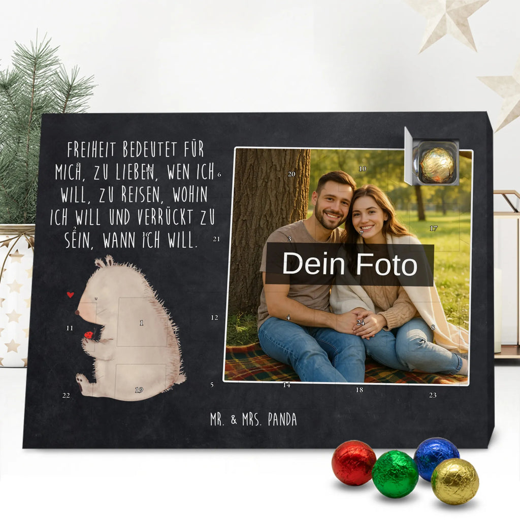 Personalisierter Schoko Foto Adventskalender Bär Marienkäfer Personalisierter Schoko Foto Adventskalender, Teddybär, Teddy, Bär, Freiheit, Liebe, Das Leben Ist schön, Motivation, Marienkäfer