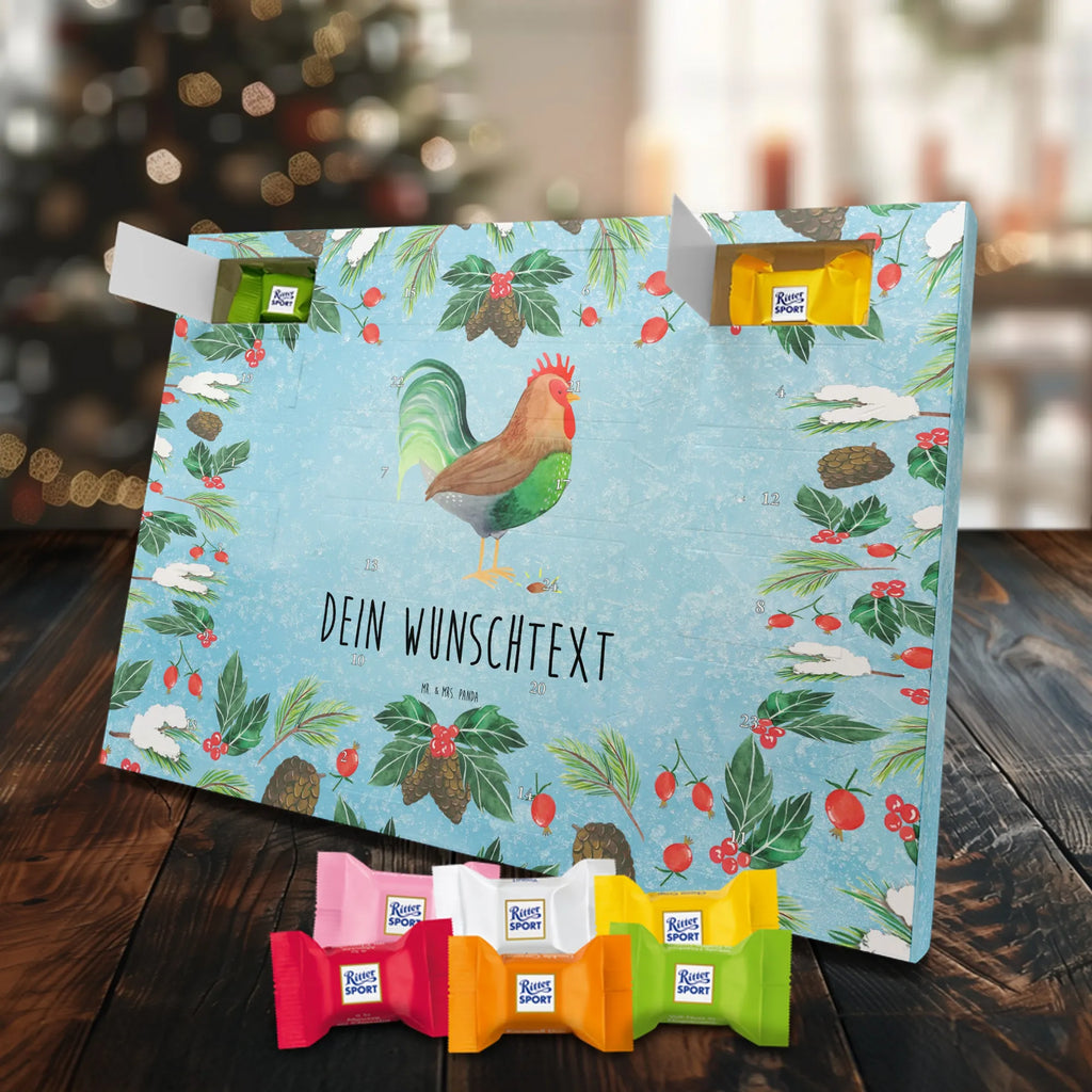 Personalisierter Schoko Adventskalender Hahn Korn Personalisierter Adventskalender, Adventskalender mit Namen, Landwirt, Landwirtin, Hoftiere, Bauernhof, Henne, Natur, Korn, Hahn, Eier