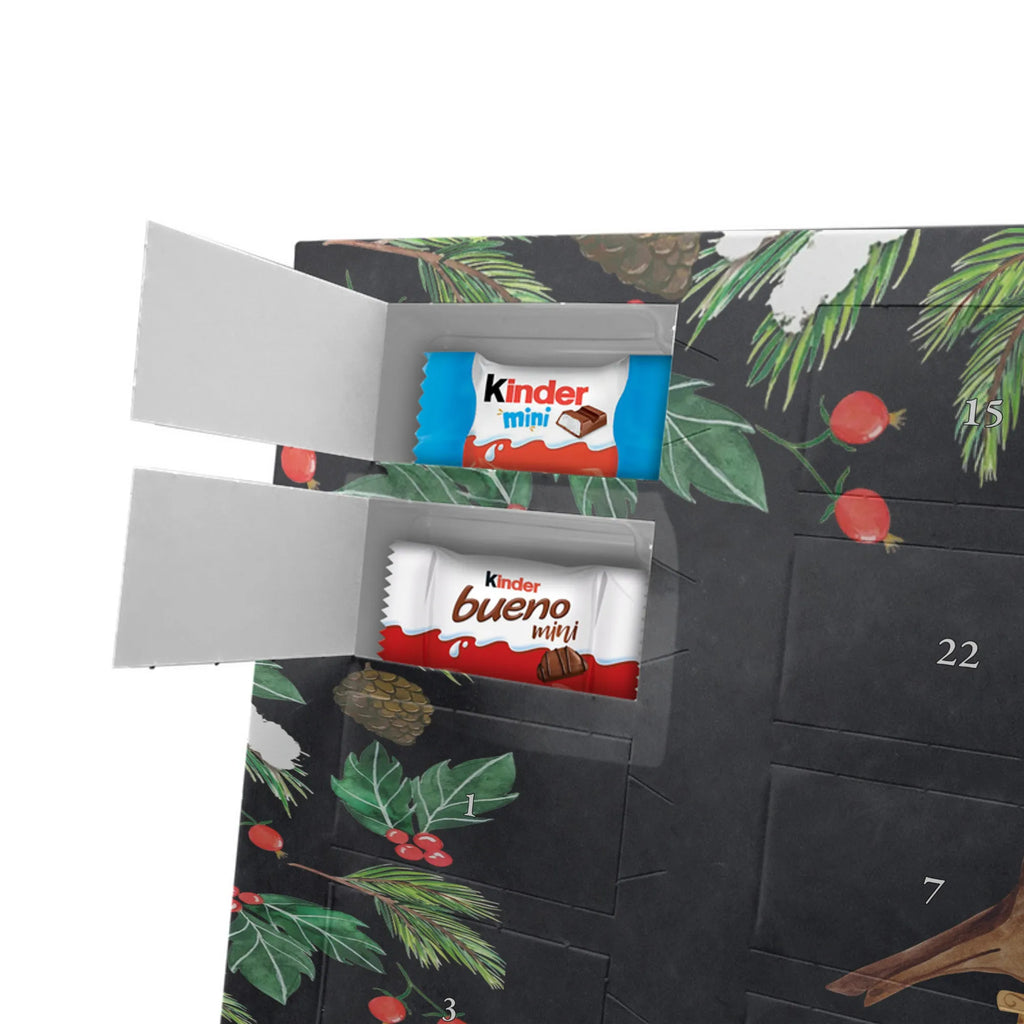 Adventskalender mit Namen Rotkehlchen Schlitten Personalisierter Adventskalender, Adventskalender mit Namen, Wintermotiv, Weihnachtsdeko, Weihnachten, Winter, Heiligabend, Advent, Nikolaus, Vogel, Schlitten