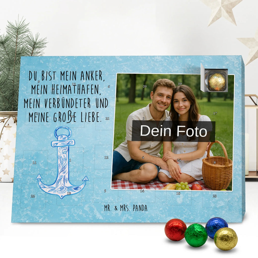 Personalisierter Schoko Foto Adventskalender Anker Blau Personalisierter Schoko Foto Adventskalender, Gute Laune, Lustige Sprüche, Tiere, Tiermotive