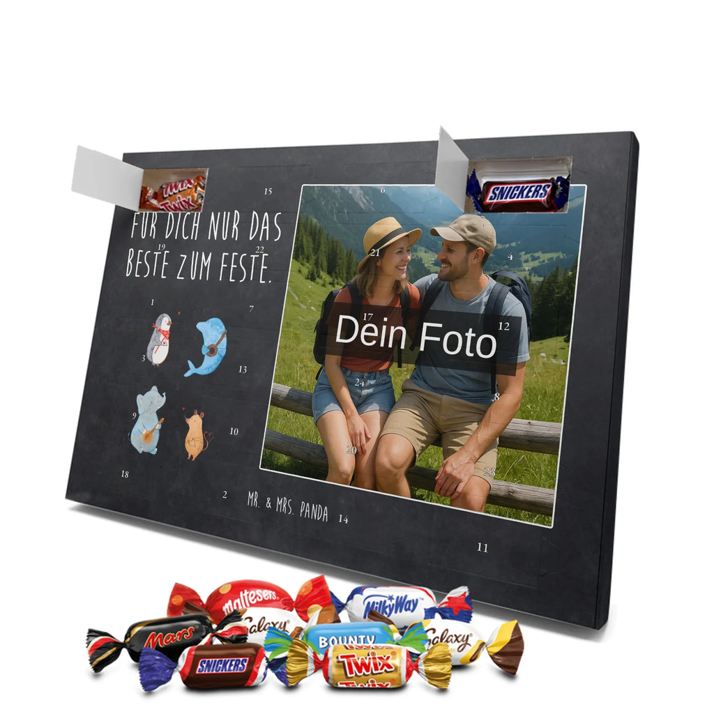 Personalisierter Schoko Foto Adventskalender Big Band Personalisierter Schoko Foto Adventskalender, Gute Laune, Lustige Sprüche, Tiere, Tiermotive, Maus, Musikanten, Elefant, Gitarre, Triangel, Hund, Delfin, Musik, Band, Pinguin