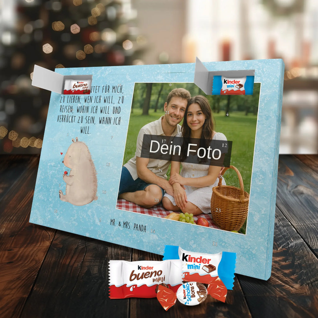 Personalisierter Schoko Foto Adventskalender Bär Marienkäfer Personalisierter Schoko Foto Adventskalender, Teddybär, Teddy, Bär, Freiheit, Liebe, Das Leben Ist schön, Motivation, Marienkäfer