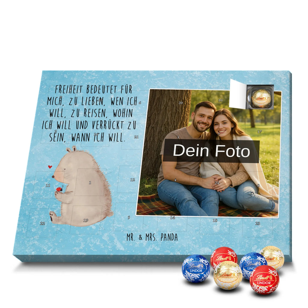 Personalisierter Schoko Foto Adventskalender Bär Marienkäfer Personalisierter Schoko Foto Adventskalender, Teddybär, Teddy, Bär, Freiheit, Liebe, Das Leben Ist schön, Motivation, Marienkäfer