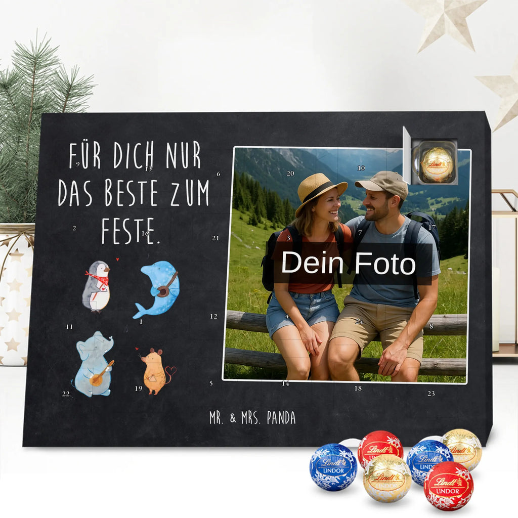 Personalisierter Schoko Foto Adventskalender Big Band Personalisierter Schoko Foto Adventskalender, Gute Laune, Lustige Sprüche, Tiere, Tiermotive, Maus, Musikanten, Elefant, Gitarre, Triangel, Hund, Delfin, Musik, Band, Pinguin