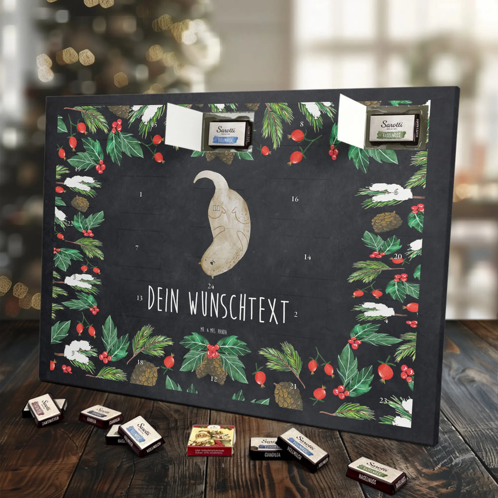 Personalisierter Schoko Adventskalender Otter Kopfüber Personalisierter Adventskalender, Adventskalender mit Namen, Fischotter, Seeotter, Otter, Otter Seeotter See Otter