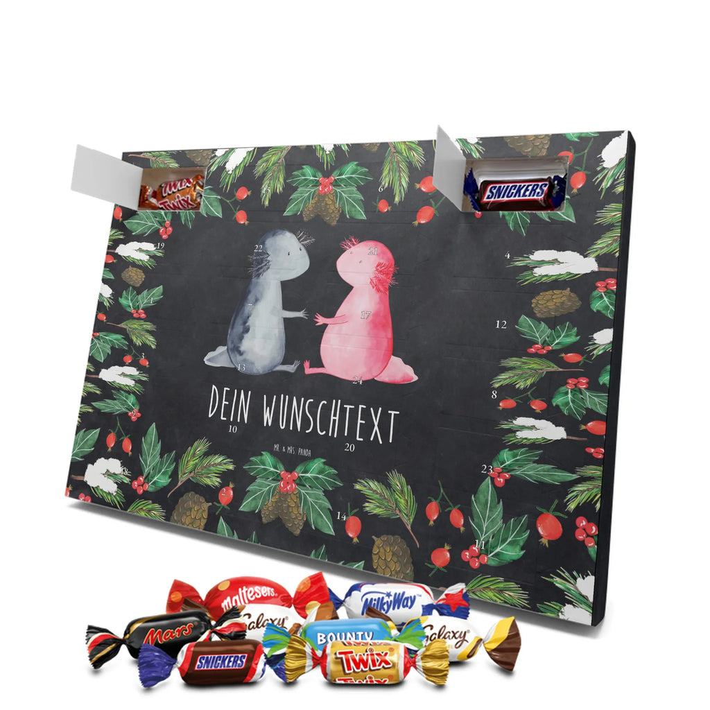  Axolotl miłość Personalisierter Adventskalender, Adventskalender mit Namen, Molch, Axolotl, Lurche, Lurch, Schwanzlurch, Liebe, Axolot, Valentinstag, Verlobter, Ehemann, Jahrestag, Liebesbeweis, Freund, Große Liebe