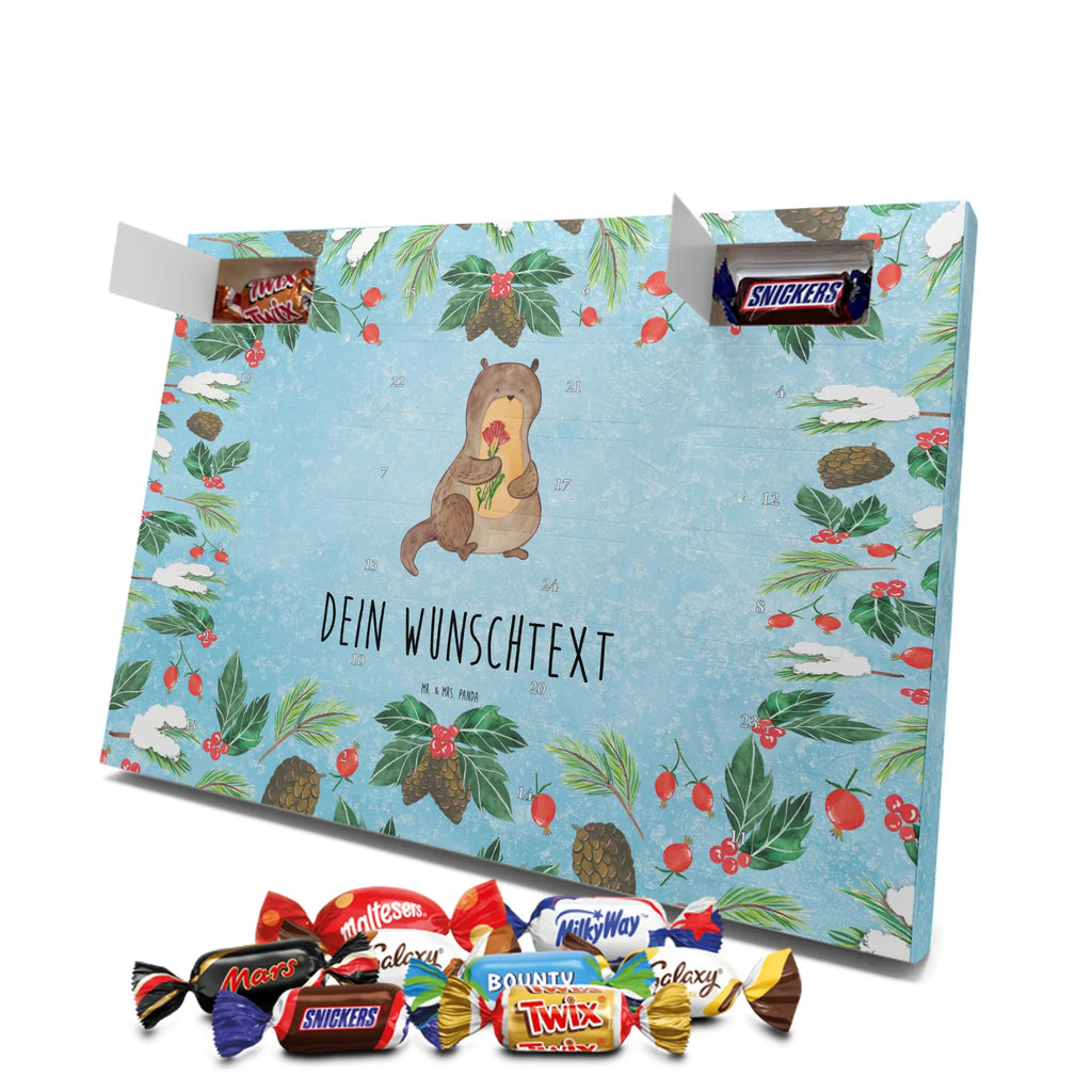 Adventskalender mit Namen Otter Blumenstrauß Adventskalender mit Namen, Personalisierter Adventskalender, Fischotter, Seeotter, Otter, Otter Seeotter See Otter