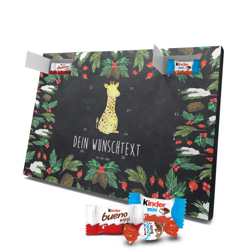 Adventskalender mit Namen Giraffe Zufrieden Adventskalender mit Namen, Personalisierter Adventskalender, Wildtiere, Afrika, Zufrieden, Abenteuer, Glück, Giraffe