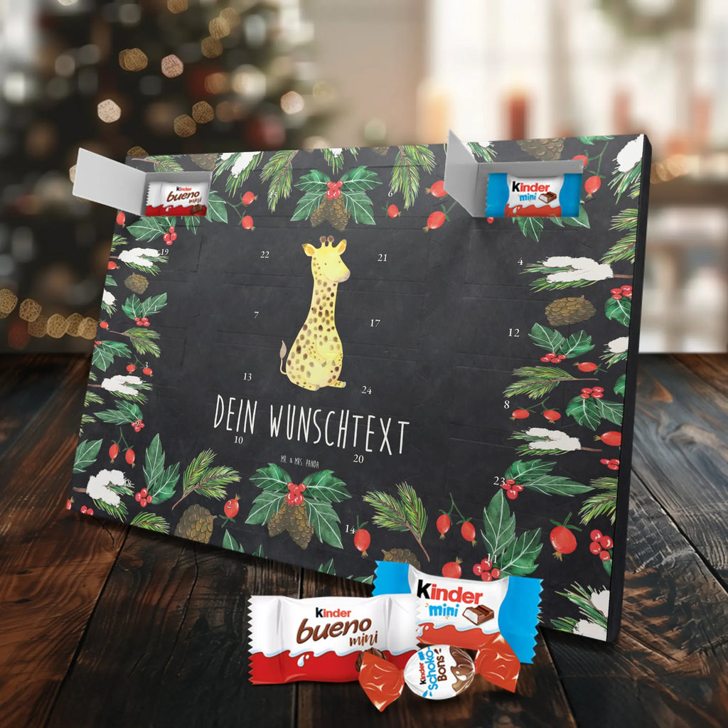 Adventskalender mit Namen Giraffe Zufrieden Adventskalender mit Namen, Personalisierter Adventskalender, Wildtiere, Afrika, Zufrieden, Abenteuer, Glück, Giraffe