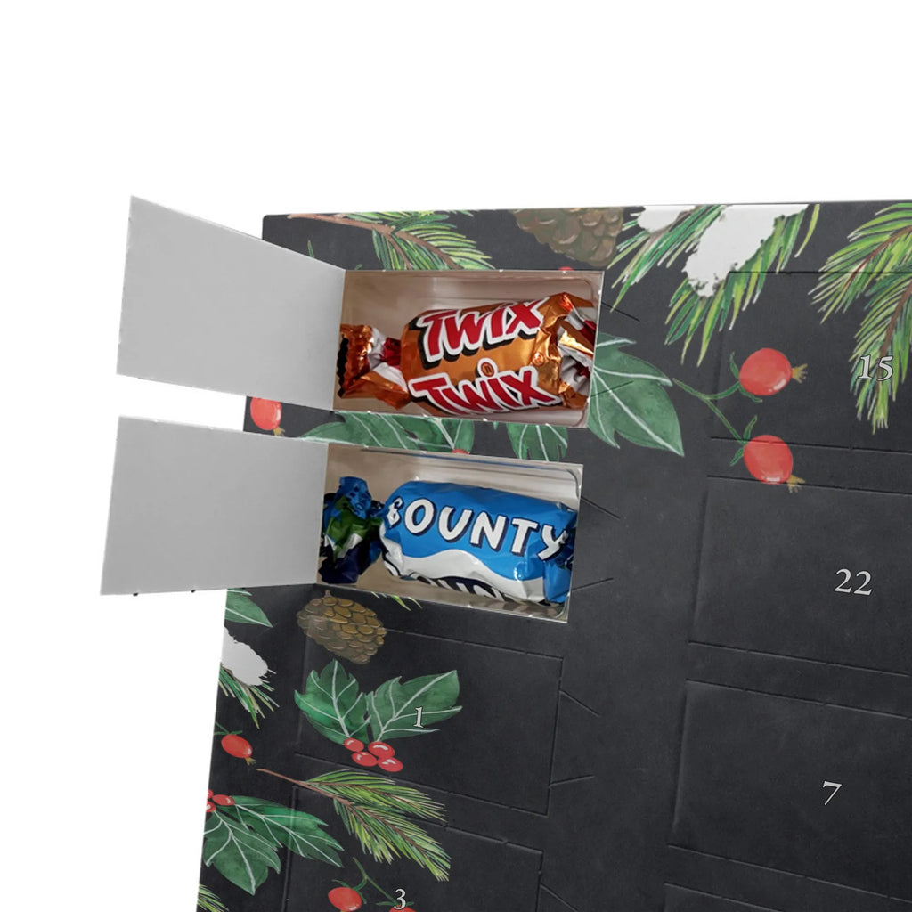 Personalisierter Schoko Adventskalender Otter Muschel Adventskalender mit Namen, Personalisierter Adventskalender, Otter, Fischotter, Seeotter, Grübeln, Büro, Motivation, Tagträumen, Otterliebe, Träumen