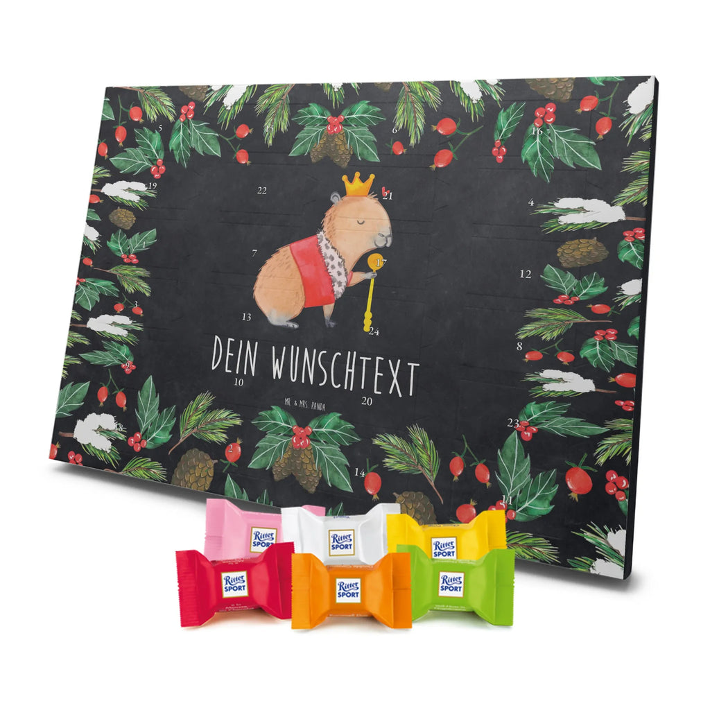 Adventskalender mit Namen Capybara König Adventskalender mit Namen, Personalisierter Adventskalender, Tiere, Tiermotive, Lustige Sprüche, Gute Laune, König, Capybara