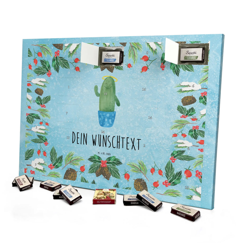 Personalisierter Schoko Adventskalender Kaktus Heilig Personalisierter Adventskalender, Adventskalender mit Namen, Kakteen, Kaktus, Heiligenschein, Familie, Kind, Schwestern, Frech, Schwester, Eltern, Freundin, Bruder, Lustig