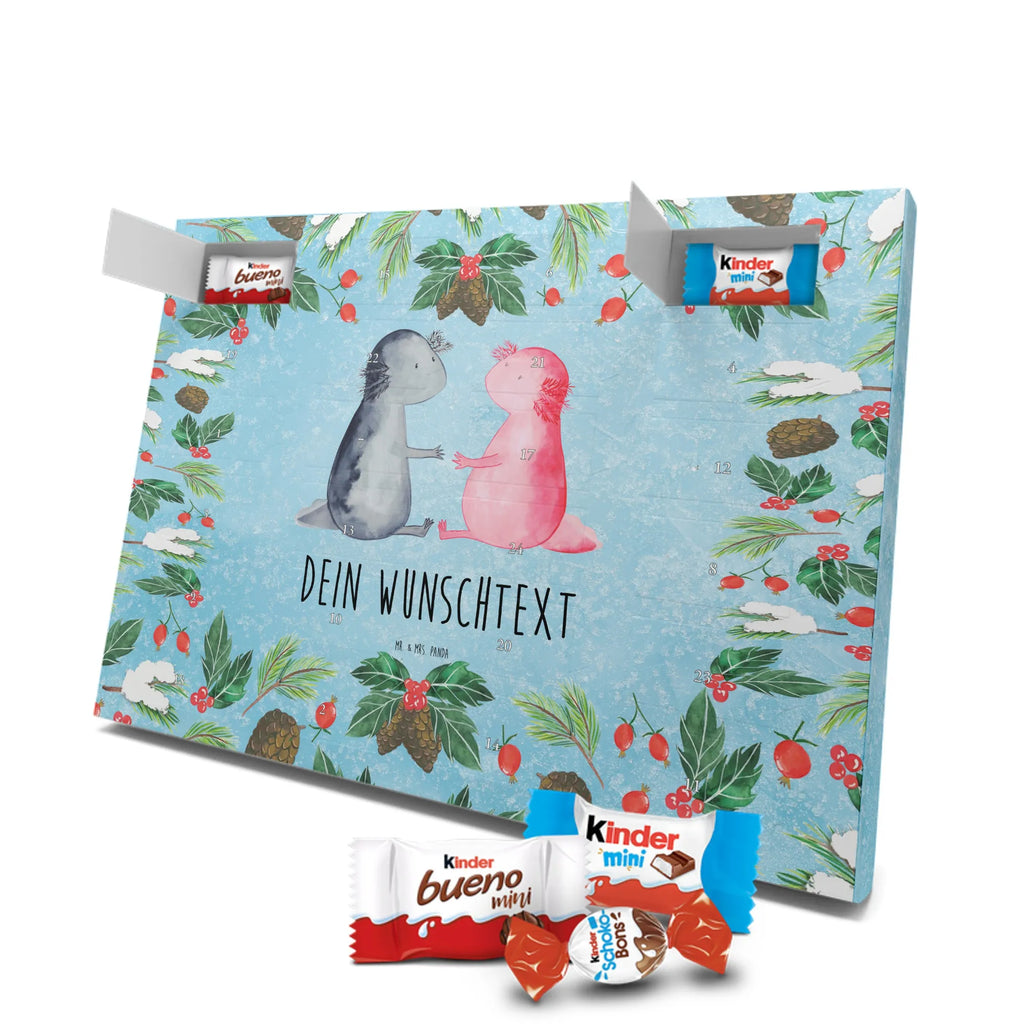 Personalisierter Schoko Adventskalender Axolotl Liebe Personalisierter Adventskalender, Adventskalender mit Namen, Molch, Axolotl, Lurche, Lurch, Schwanzlurch, Liebe, Axolot, Valentinstag, Verlobter, Ehemann, Jahrestag, Liebesbeweis, Freund, Große Liebe