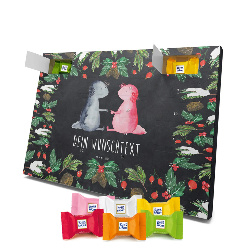 Personalisierter Schoko Adventskalender Axolotl Liebe Personalisierter Adventskalender, Adventskalender mit Namen, Molch, Axolotl, Lurche, Lurch, Schwanzlurch, Liebe, Axolot, Valentinstag, Verlobter, Ehemann, Jahrestag, Liebesbeweis, Freund, Große Liebe