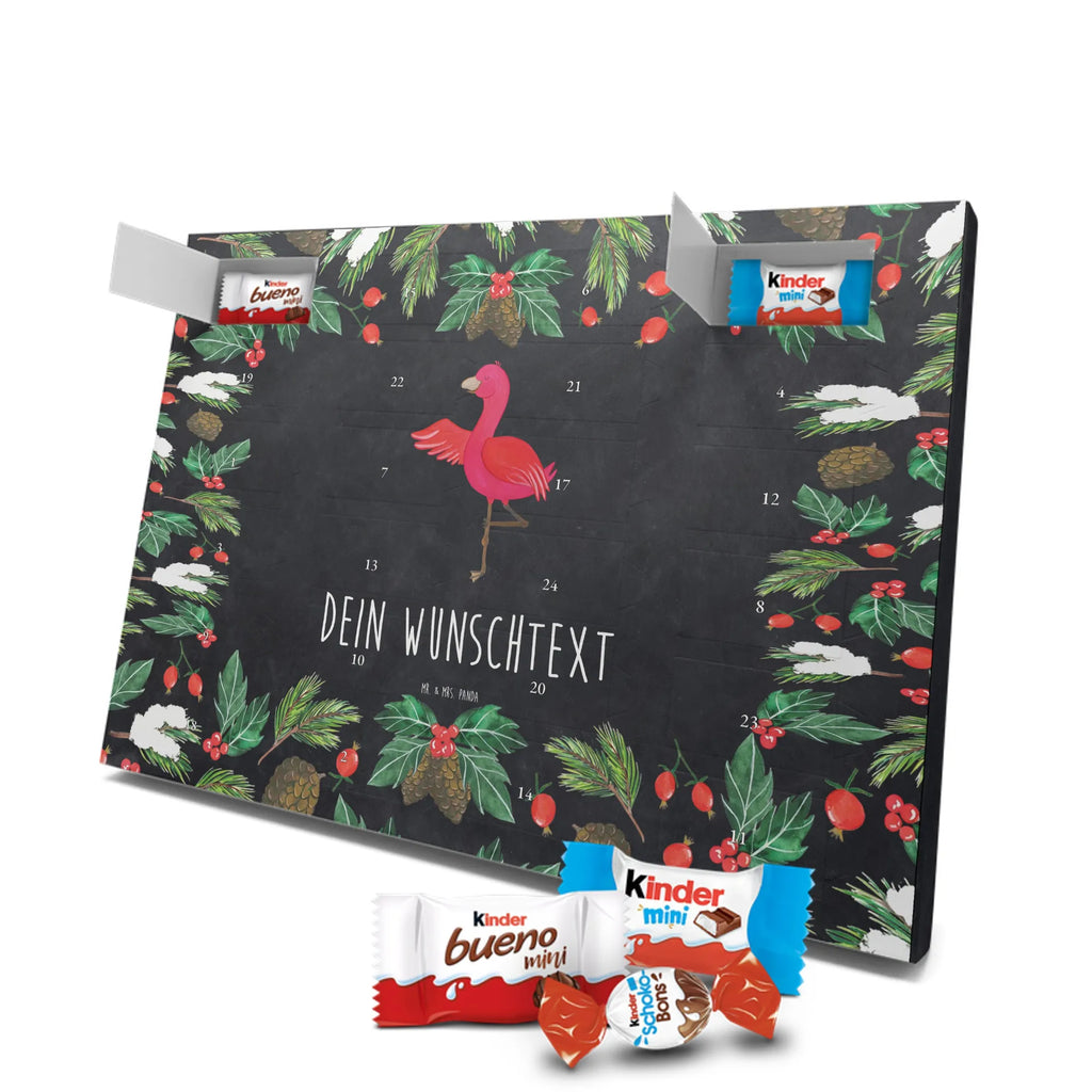 Adventskalender mit Namen Flamingo Yoga Personalisierter Adventskalender, Adventskalender mit Namen, Flamingo, Entspannung, Aufregen, Tiefenentspannung, Namaste, Yoga, Vogel, Achtsamkeit, Yoga-Übung, Ärger