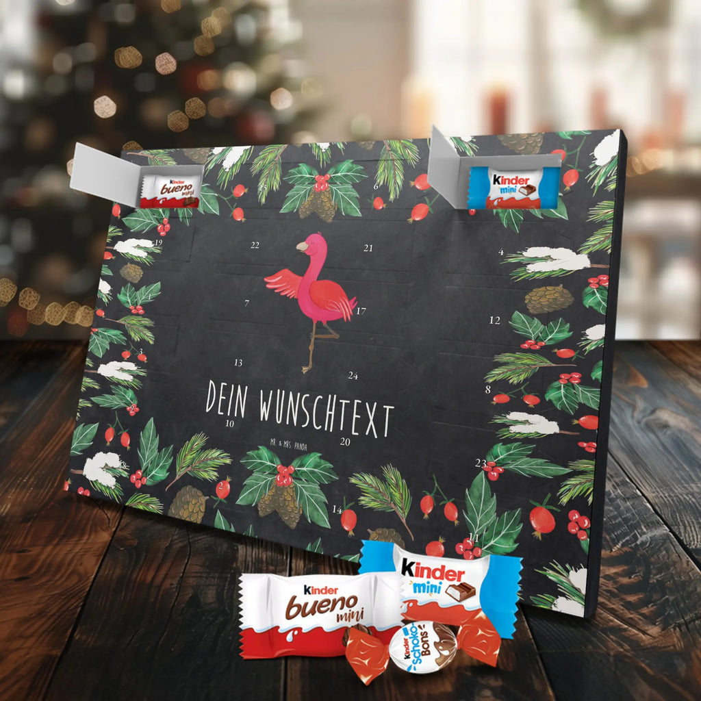 Adventskalender mit Namen Flamingo Yoga Personalisierter Adventskalender, Adventskalender mit Namen, Flamingo, Yoga-Übung, Ärger, Namaste, Achtsamkeit, Entspannung, Aufregen, Yoga, Tiefenentspannung, Vogel