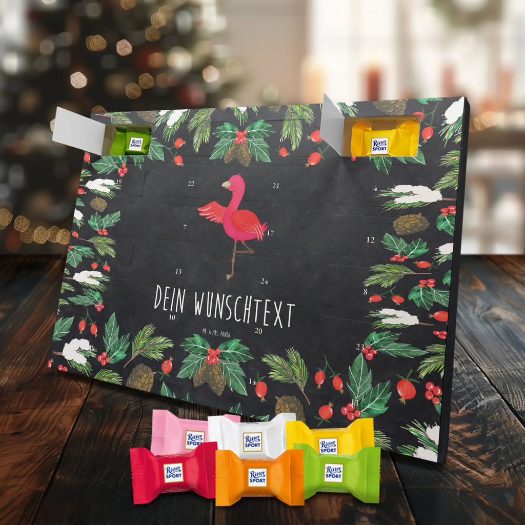 Adventskalender mit Namen Flamingo Yoga Personalisierter Adventskalender, Adventskalender mit Namen, Flamingo, Entspannung, Aufregen, Tiefenentspannung, Namaste, Yoga, Vogel, Achtsamkeit, Yoga-Übung, Ärger