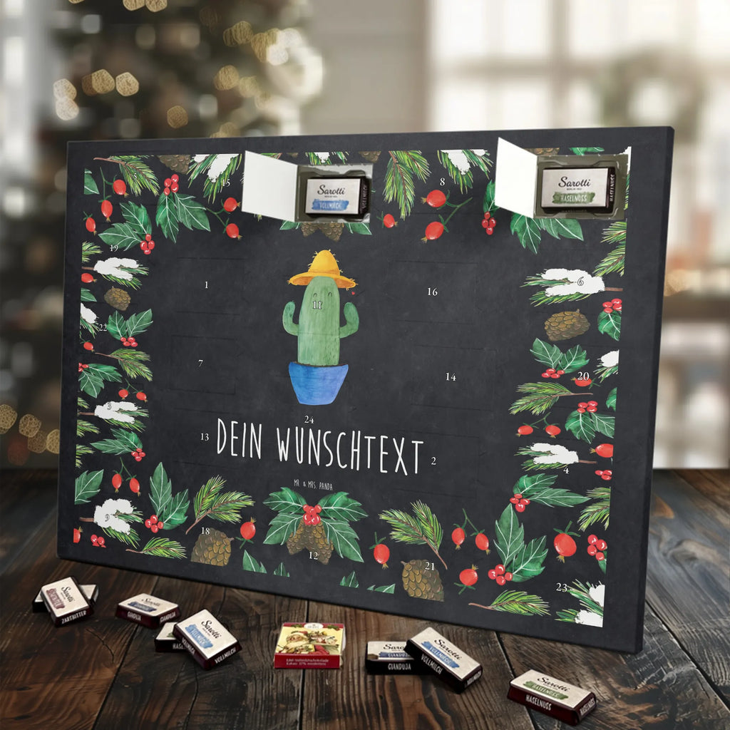 Personalisierter Schoko Adventskalender Kaktus Hut Personalisierter Adventskalender, Adventskalender mit Namen, Kakteen, Kaktus, Geschenkidee, Reisen, Städtetrip, Weltreise, Spruch, Motivation, Reisetagebuch, Kaktusliebe, Weltenbummler