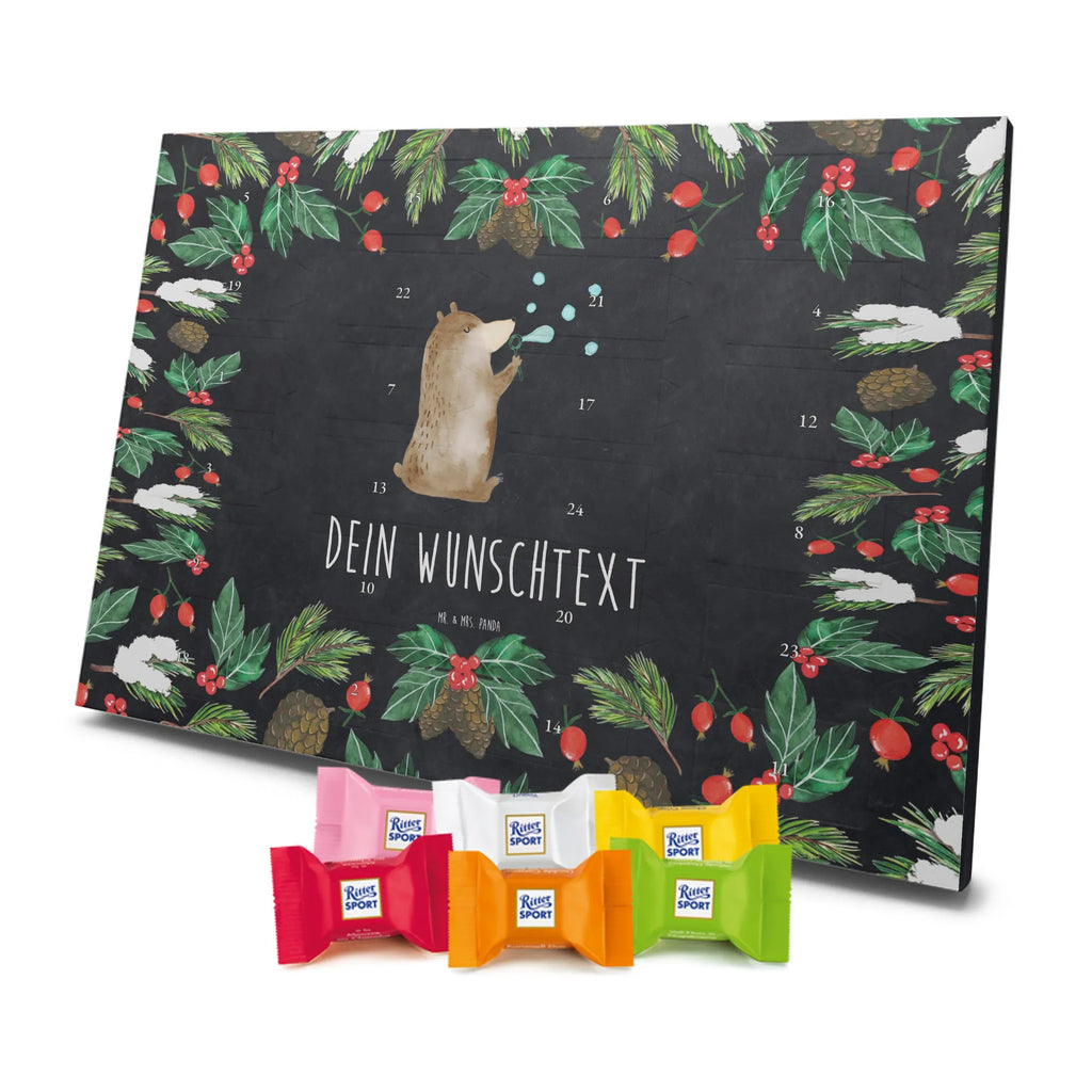 Adventskalender mit Namen Bär Seifenblasen Adventskalender mit Namen, Personalisierter Adventskalender, Teddybär, Bär, Teddy, Seifenblasen Bär Lustig Sein Glücklich Traurig Happy
