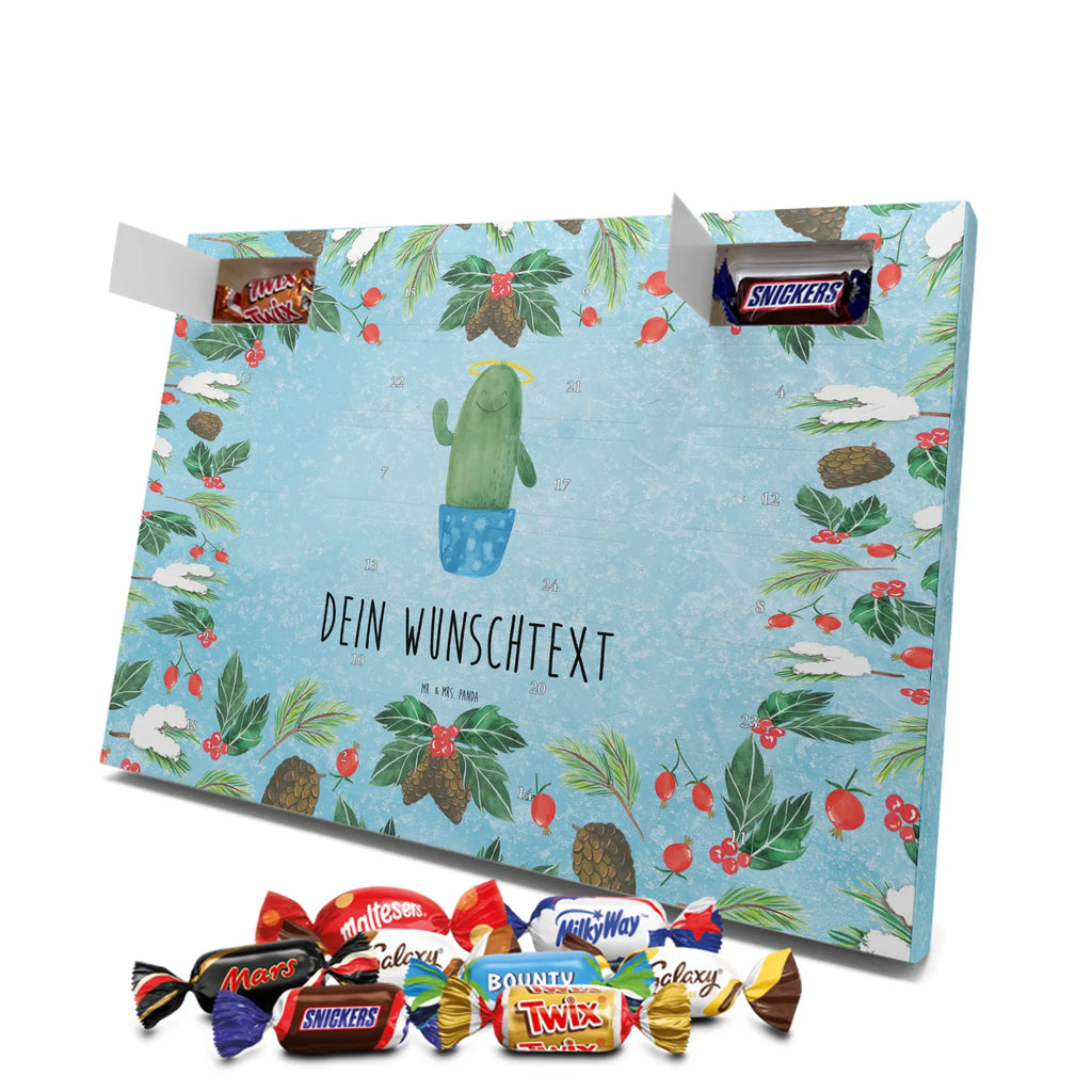 Personalisierter Schoko Adventskalender Kaktus Heilig Personalisierter Adventskalender, Adventskalender mit Namen, Kakteen, Kaktus, Heiligenschein, Familie, Kind, Schwestern, Frech, Schwester, Eltern, Freundin, Bruder, Lustig