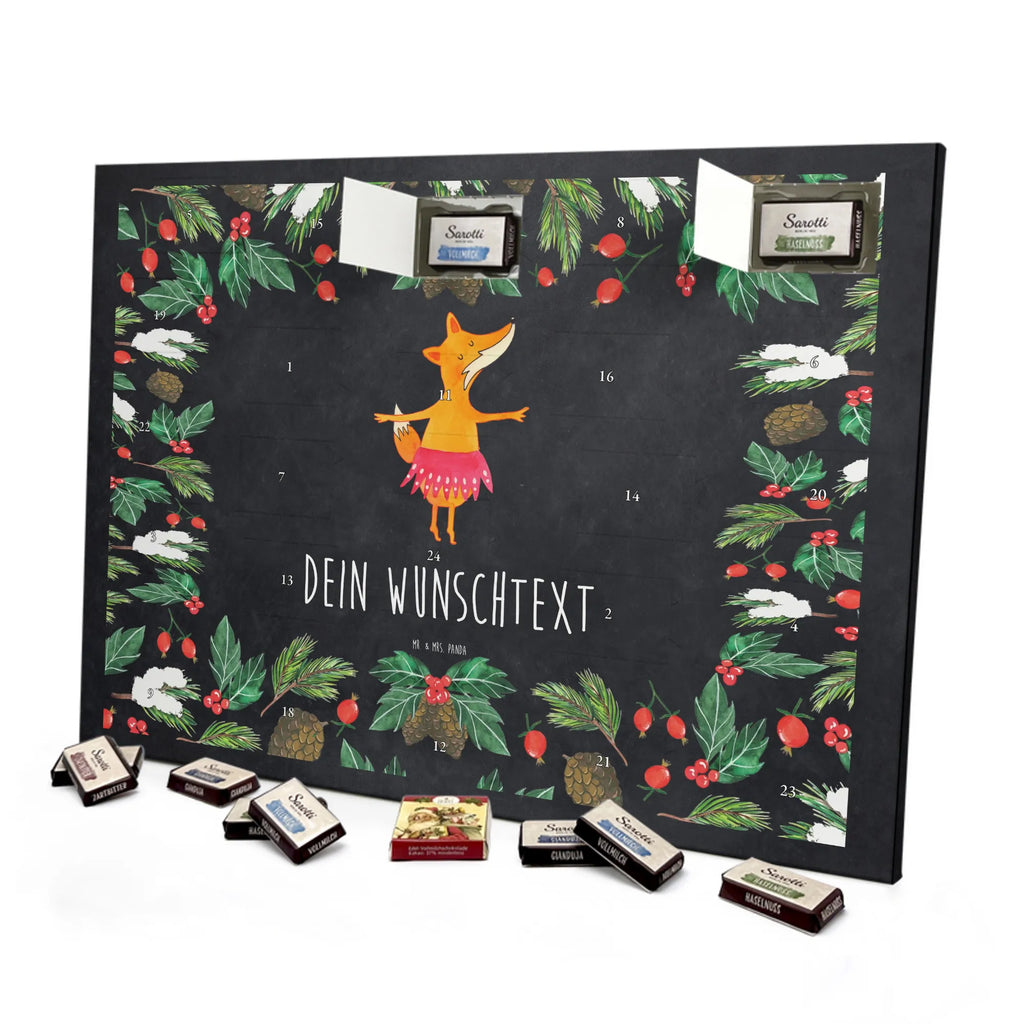 Personalisierter Schoko Adventskalender Fuchs Ballerina Personalisierter Adventskalender, Adventskalender mit Namen, Fuchs, Ballerina, Einladung, Füchse, Tänzerin, Ballett, Tanzen, Füchsin, Fuchs Spruch, Party, Geburtstag