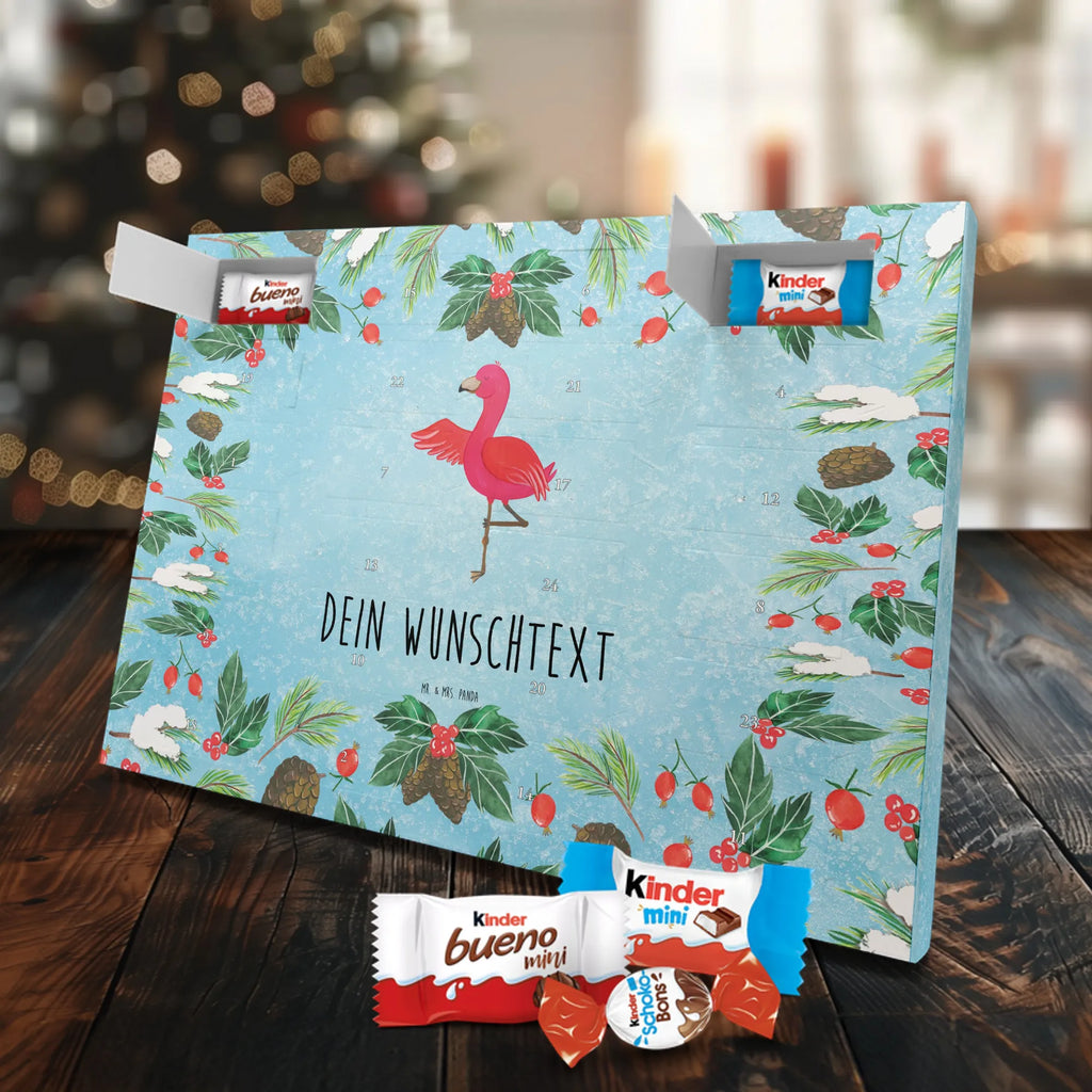 Adventskalender mit Namen Flamingo Yoga Personalisierter Adventskalender, Adventskalender mit Namen, Flamingo, Yoga-Übung, Ärger, Namaste, Achtsamkeit, Entspannung, Aufregen, Yoga, Tiefenentspannung, Vogel