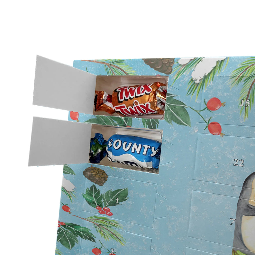Personalisierter Schoko Adventskalender Pinguin Surfer Personalisierter Adventskalender, Adventskalender mit Namen, Pinguin, Wellen Reiten, Pinguine, Urlaub, Wellen, Surfen, Surfer, Portugal, Hawaii