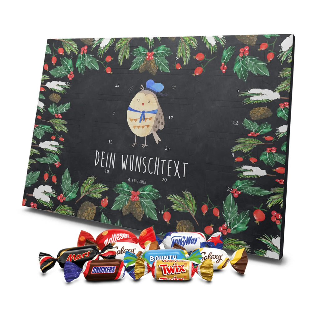Adventskalender mit Namen Eule Matrose Personalisierter Adventskalender, Adventskalender mit Namen, Eule, Heimathafen, Wortspiel Lustig, Ehe, Matrose, Owl, Eule Spruch, Eule Deko, Seefahrer, Freundin, Hochzeitstag Geschenk