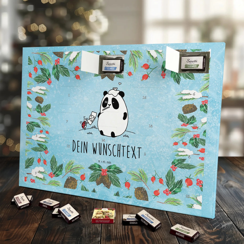  Panda Szybkiego powrotu do zdrowia Personalisierter Adventskalender, Adventskalender mit Namen