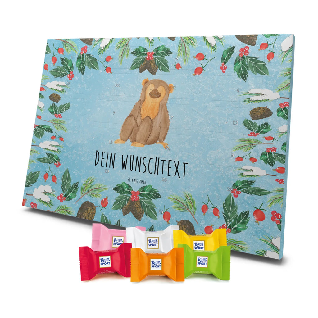 Personalisierter Schoko Adventskalender Affe Adventskalender mit Namen, Personalisierter Adventskalender, Wildtiere, Afrika, Affen, Äffchen, Selbstachtung, Selbstbewusstsein, Motivation, Selbstliebe, Selfcare, Respekt, Affe, Liebe