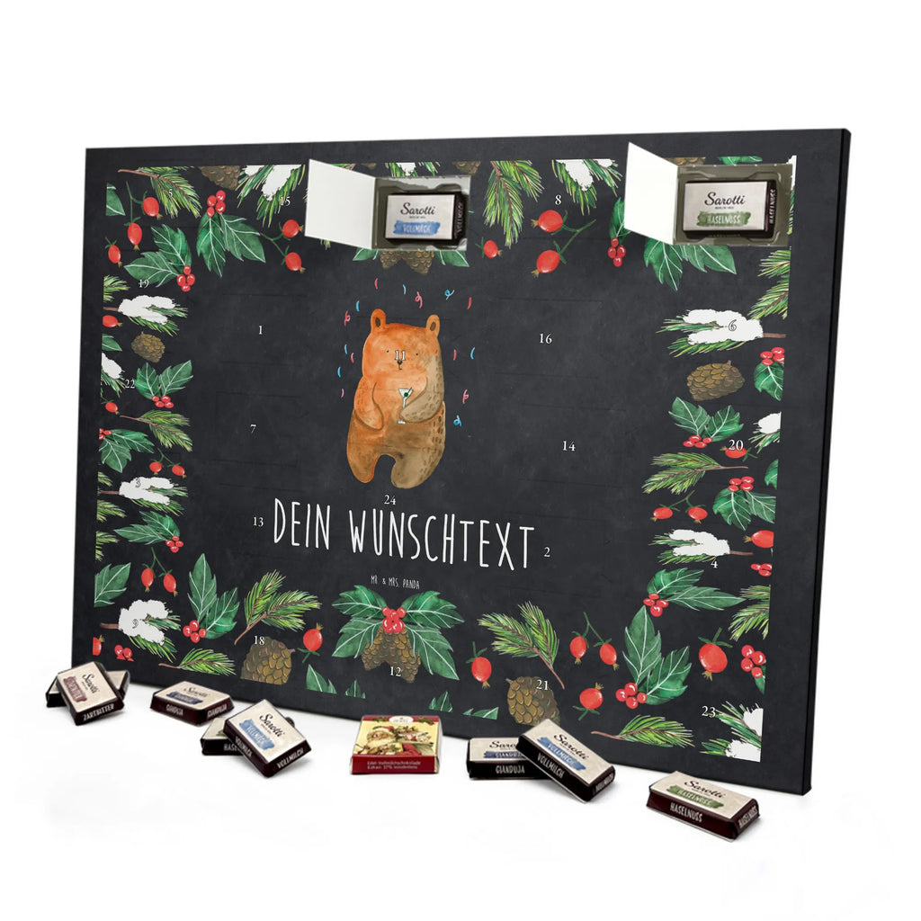 Adventskalender mit Namen Bär Party Personalisierter Adventskalender, Adventskalender mit Namen, Teddy, Bär, Teddybär, Geburtstagsgeschenk, Lustig, Feiern, Gute Laune, Party, Mitbringsel, Abfeiern, Geburtstag, Geschenk