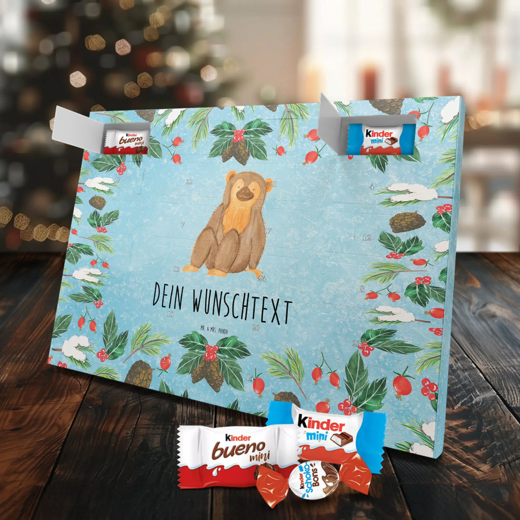 Personalisierter Schoko Adventskalender Affe Adventskalender mit Namen, Personalisierter Adventskalender, Wildtiere, Afrika, Affen, Äffchen, Selbstachtung, Selbstbewusstsein, Motivation, Selbstliebe, Selfcare, Respekt, Affe, Liebe
