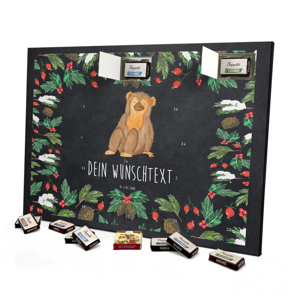 Personalisierter Schoko Adventskalender Affe Adventskalender mit Namen, Personalisierter Adventskalender, Wildtiere, Afrika, Affen, Äffchen, Selbstachtung, Selbstbewusstsein, Motivation, Selbstliebe, Selfcare, Respekt, Affe, Liebe