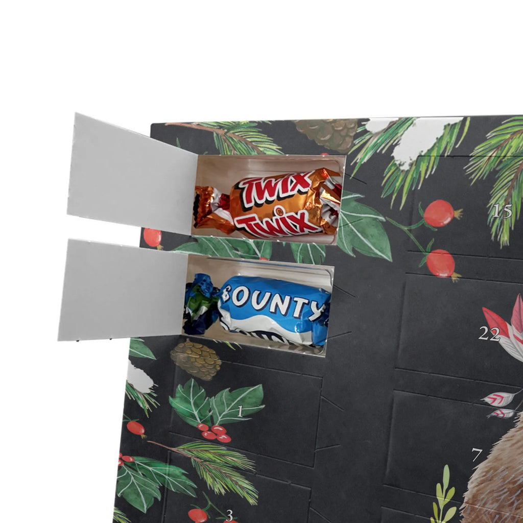 Adventskalender mit Namen Igel Federschmuck Adventskalender mit Namen, Personalisierter Adventskalender, Tiere, Waldtiere, Igel, Indianer, Abenteuer, Lagerfeuer, Camping