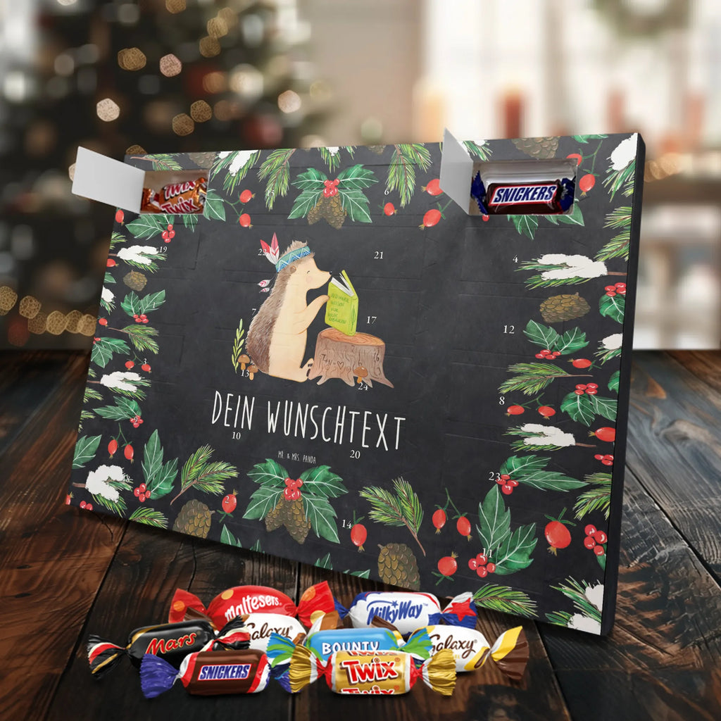 Adventskalender mit Namen Igel Federschmuck Adventskalender mit Namen, Personalisierter Adventskalender, Tiere, Waldtiere, Igel, Indianer, Abenteuer, Lagerfeuer, Camping