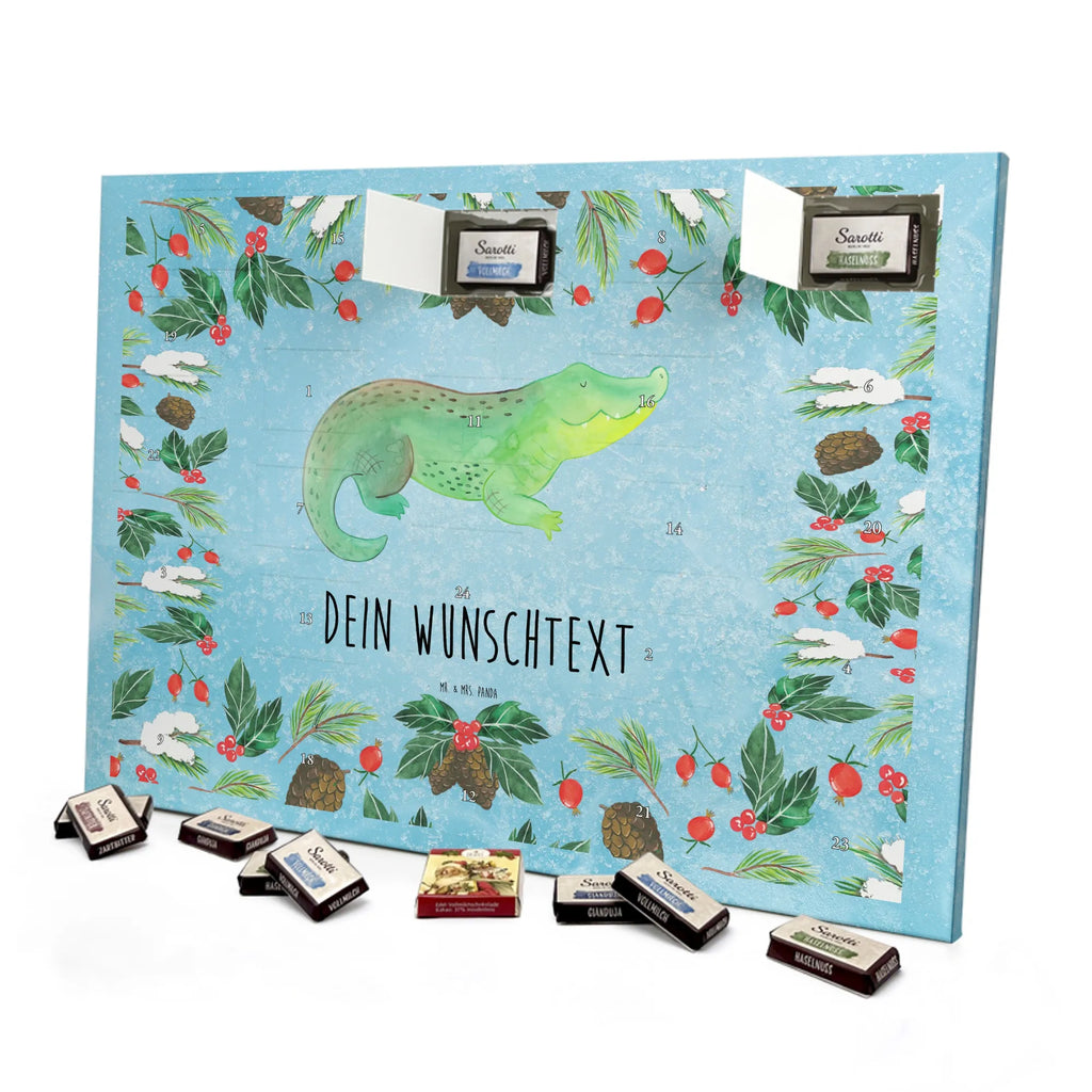 Personalisierter Schoko Adventskalender Krokodil Adventskalender mit Namen, Personalisierter Adventskalender, Urlaub, Meerestiere, Meer, Reiselust, Verrückt sein, Abenteuerlust, Freundin, Spontan sein, Krokodile, Lieblingsmensch, Beste Freundin, Krokodil
