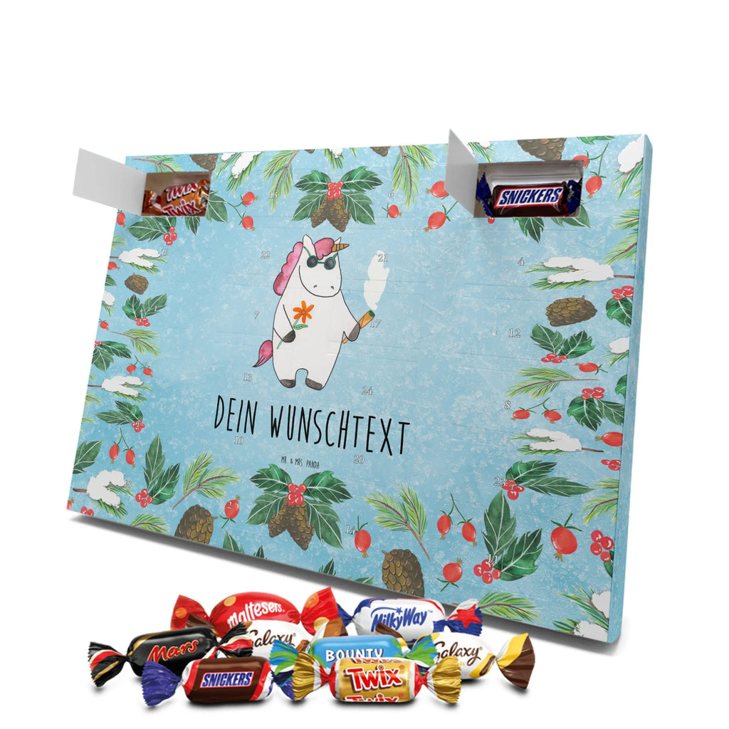 Personalisierter Schoko Adventskalender Einhorn Woodstock Personalisierter Adventskalender, Adventskalender mit Namen, Einhörner, Unicorn, Einhorn Deko, Einhorn, Party, Spaß. Lustig, Woodstock, Kiffen, Witzig, Joint, Alkohol, Zigarette