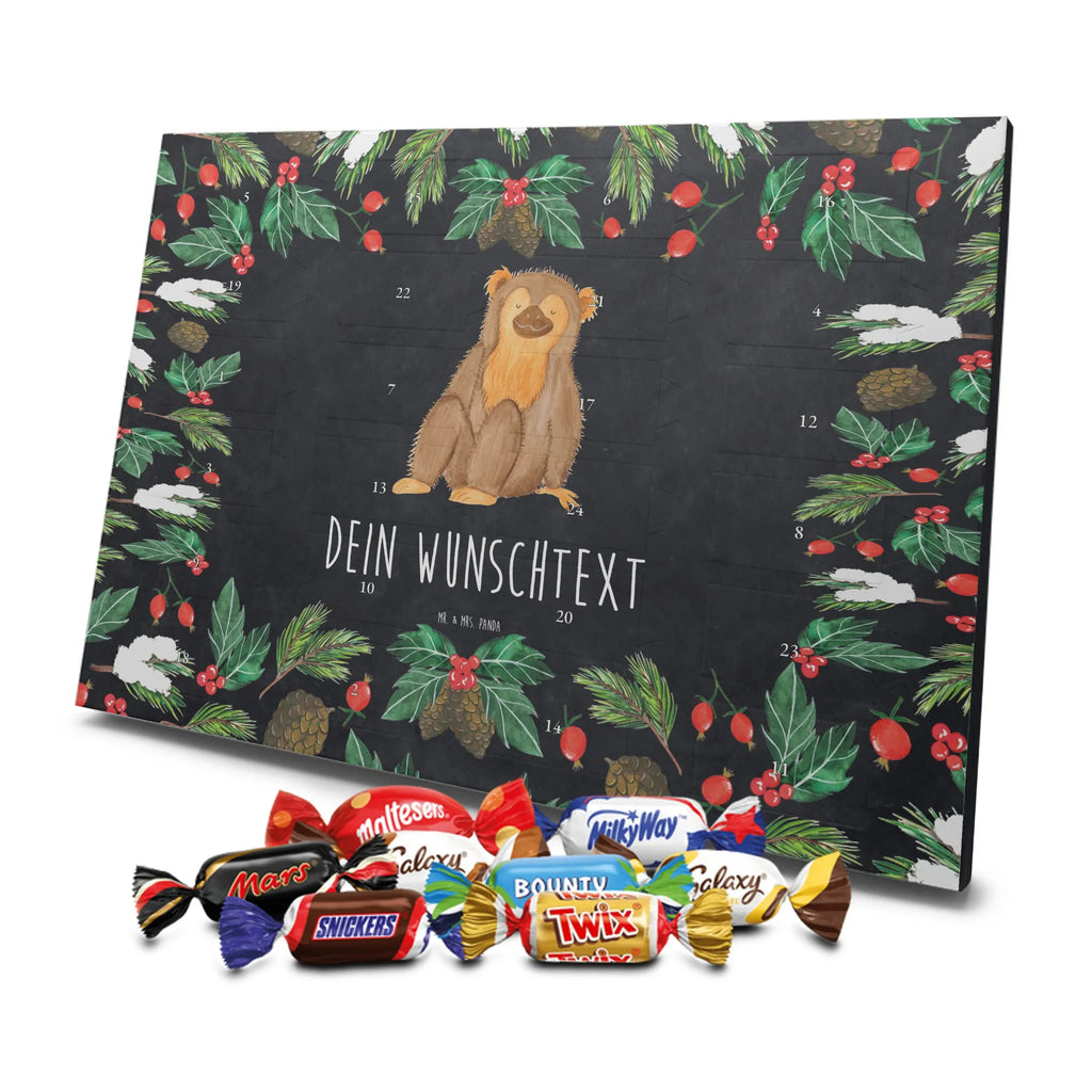Personalisierter Schoko Adventskalender Affe Adventskalender mit Namen, Personalisierter Adventskalender, Wildtiere, Afrika, Affen, Äffchen, Selbstachtung, Selbstbewusstsein, Motivation, Selbstliebe, Selfcare, Respekt, Affe, Liebe