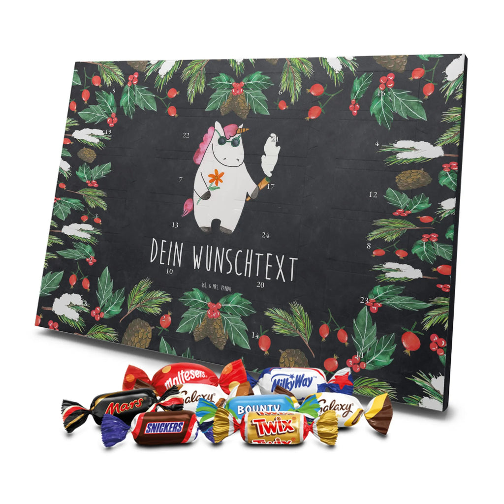 Personalisierter Schoko Adventskalender Einhorn Woodstock Personalisierter Adventskalender, Adventskalender mit Namen, Einhörner, Unicorn, Einhorn Deko, Einhorn, Party, Spaß. Lustig, Woodstock, Kiffen, Witzig, Joint, Alkohol, Zigarette