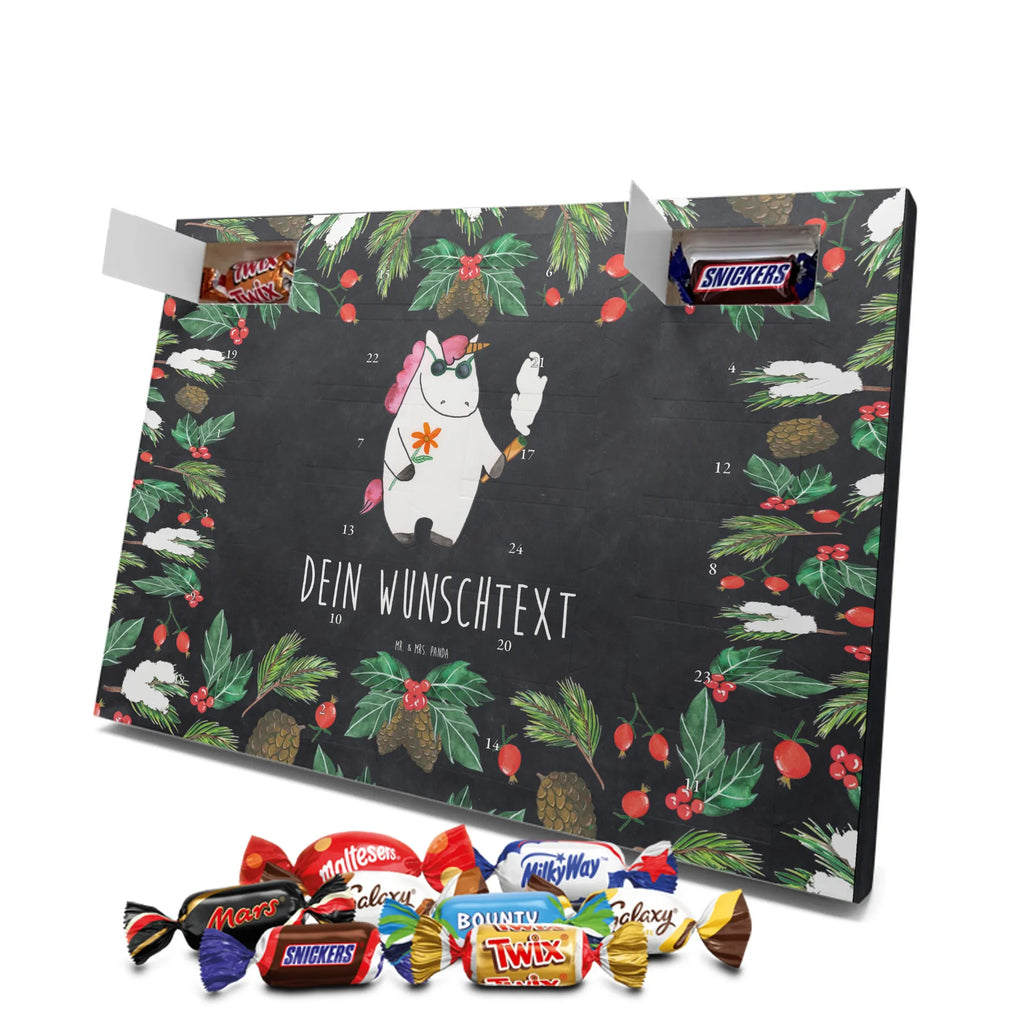 Personalisierter Schoko Adventskalender Einhorn Woodstock Personalisierter Adventskalender, Adventskalender mit Namen, Einhörner, Unicorn, Einhorn Deko, Einhorn, Party, Spaß. Lustig, Woodstock, Kiffen, Witzig, Joint, Alkohol, Zigarette